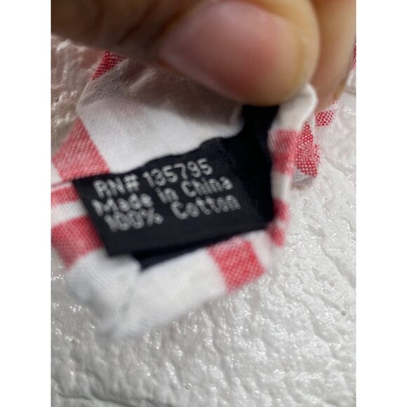 Skinny Tie Madness Men's Plaid Tie Red & White Cotton SKM2117 - Picture 3 of 11